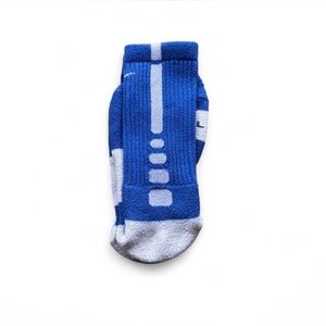 Nike Elite Boys Basketball Crew Socks Blue White Medium